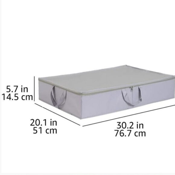 Amazon Basics Gray Underbed Storage Bag Organizer - 2 Pack BNIB - Picture 2 of 5